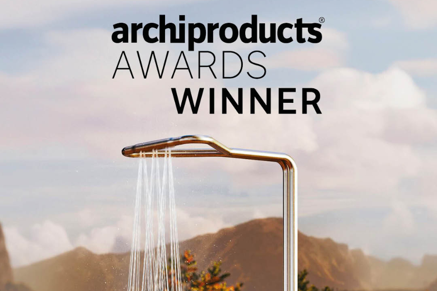 The Libeccio shower column has earned recognition at the Archiproducts Design Awards 2024